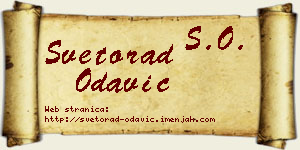 Svetorad Odavić vizit kartica
